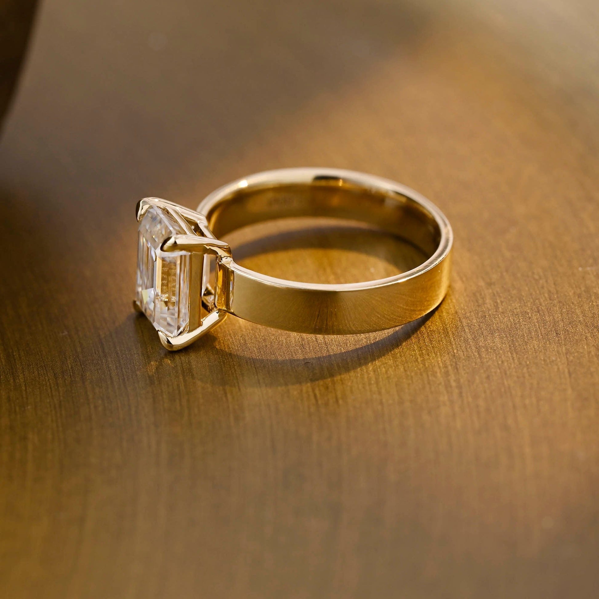 2 CT Emerald Pave Moissanite Engagement Ring