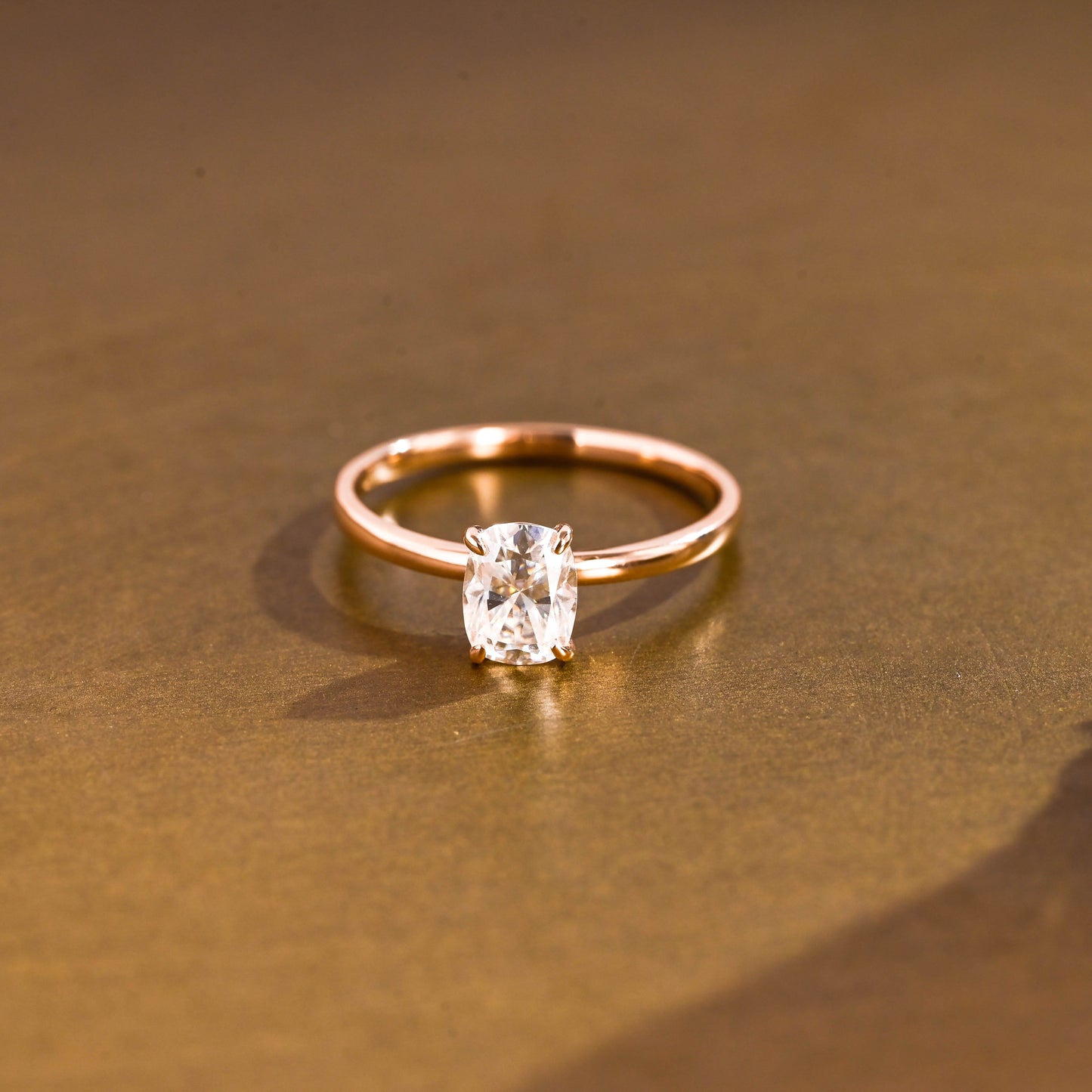 2 CT Emerald Pave Moissanite Engagement Ring