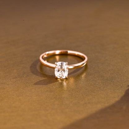 2 CT Emerald Pave Moissanite Engagement Ring