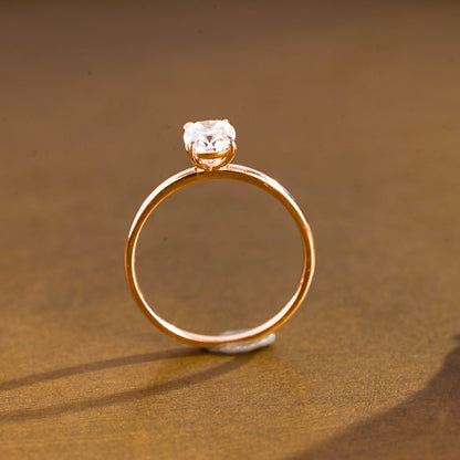 2 CT Emerald Pave Moissanite Engagement Ring