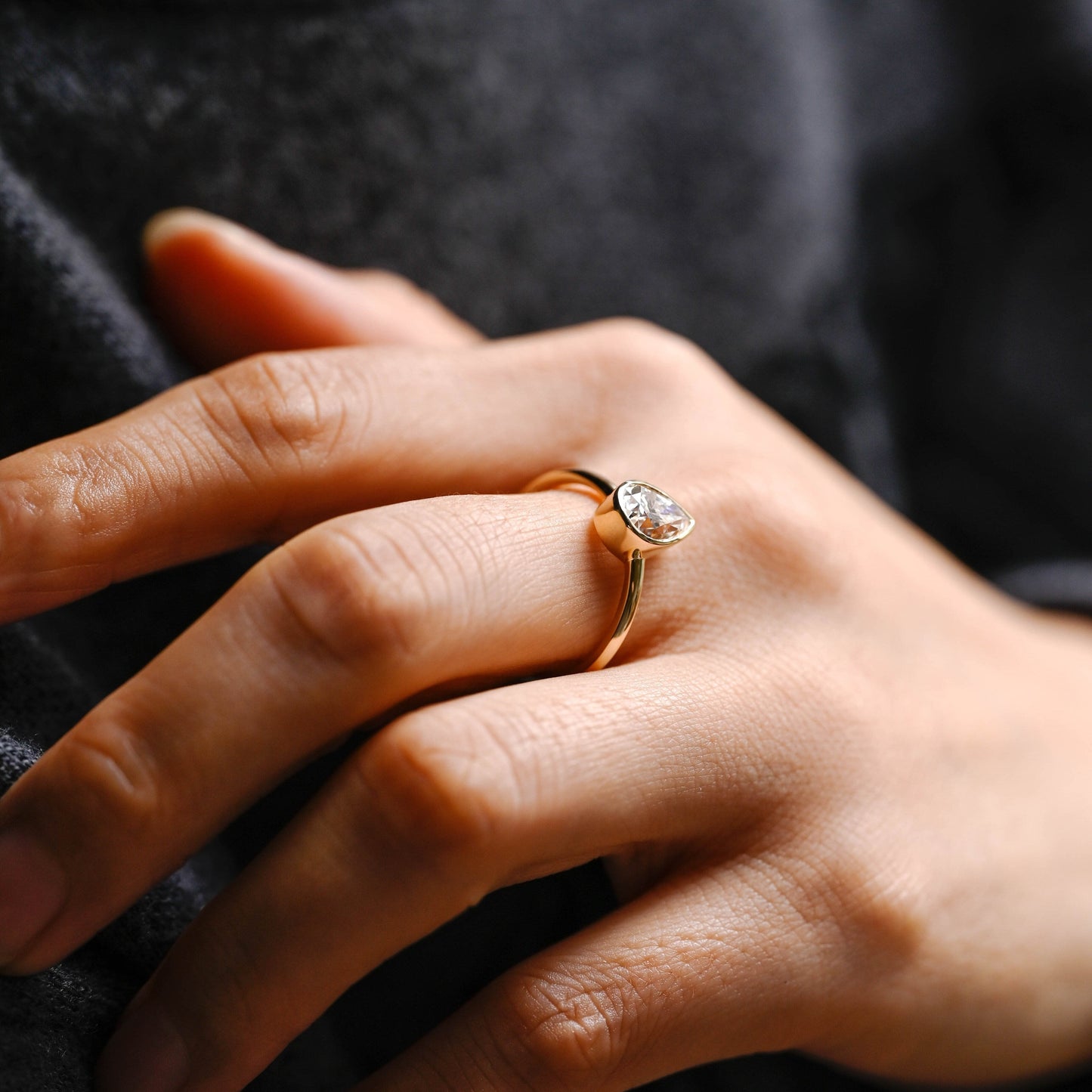 2 CT Emerald Pave Moissanite Engagement Ring