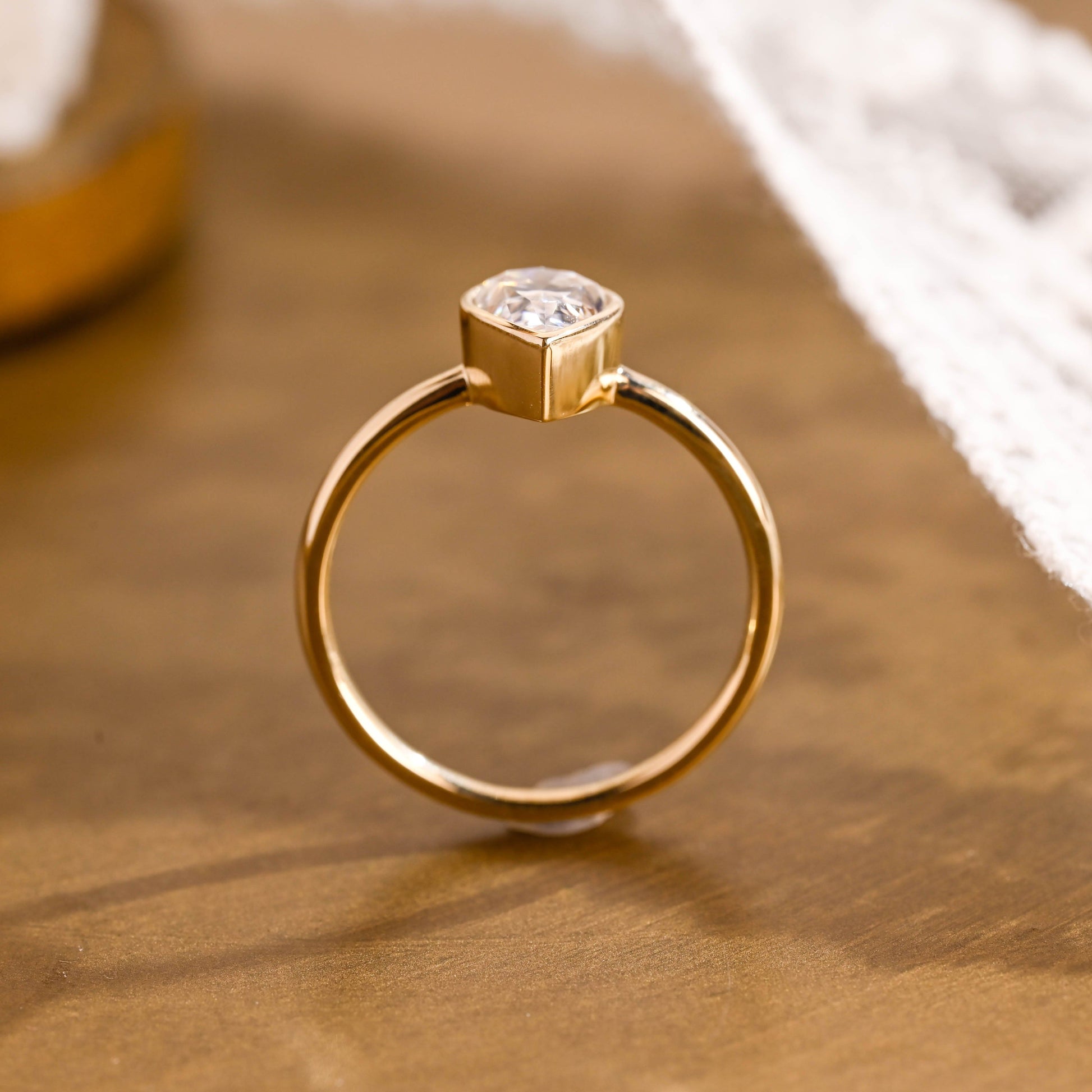 2 CT Emerald Pave Moissanite Engagement Ring