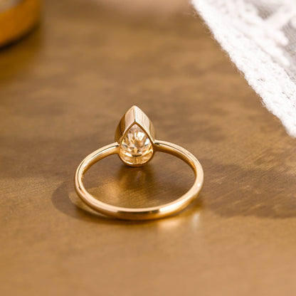 2 CT Emerald Pave Moissanite Engagement Ring