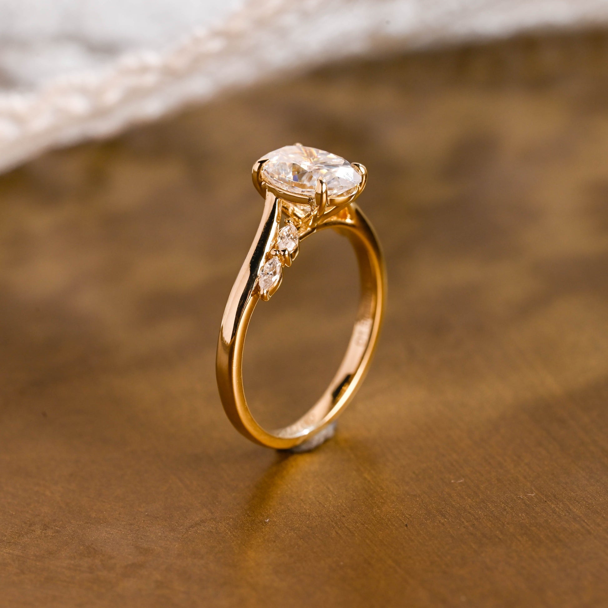 2 CT Emerald Pave Moissanite Engagement Ring