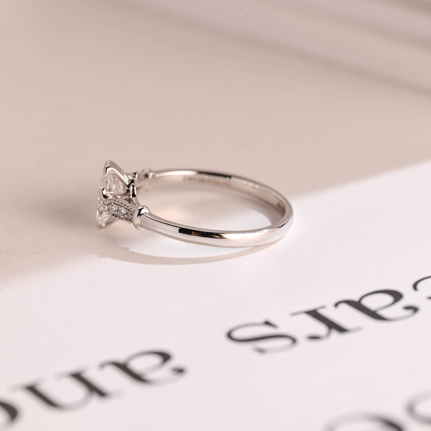 2 CT Emerald Pave Moissanite Engagement Ring
