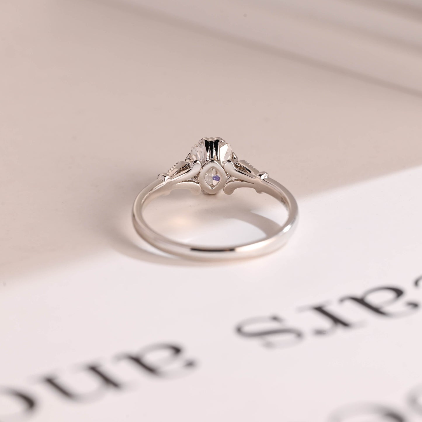 2 CT Emerald Pave Moissanite Engagement Ring