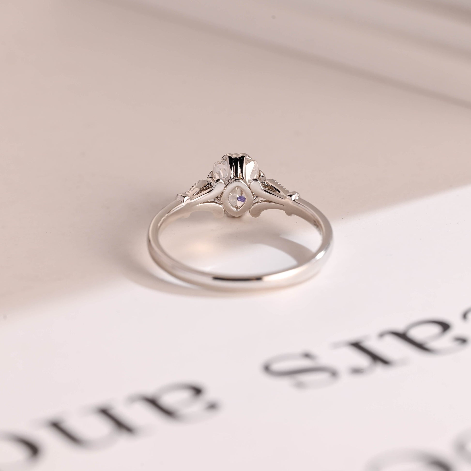 2 CT Emerald Pave Moissanite Engagement Ring
