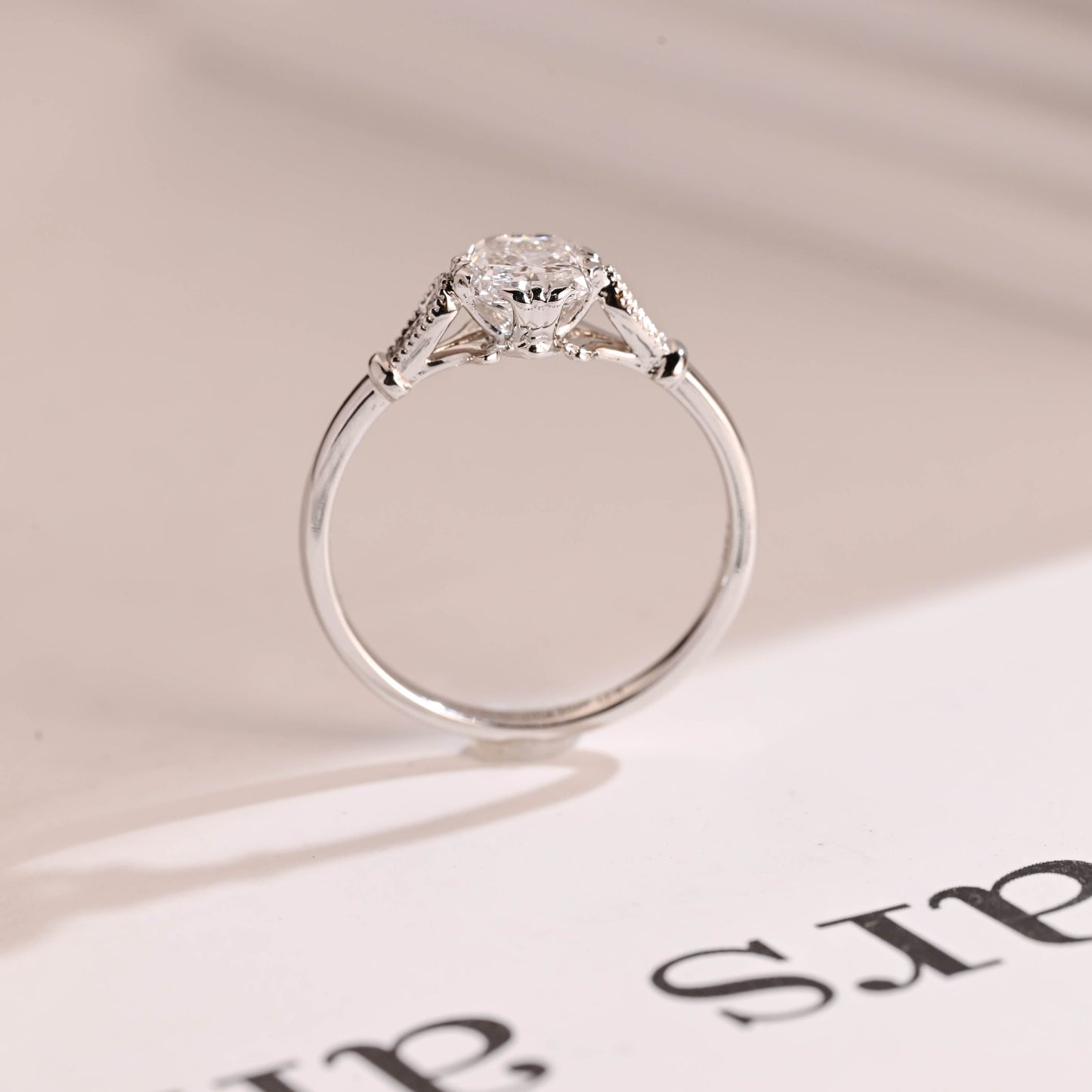 2 CT Emerald Pave Moissanite Engagement Ring