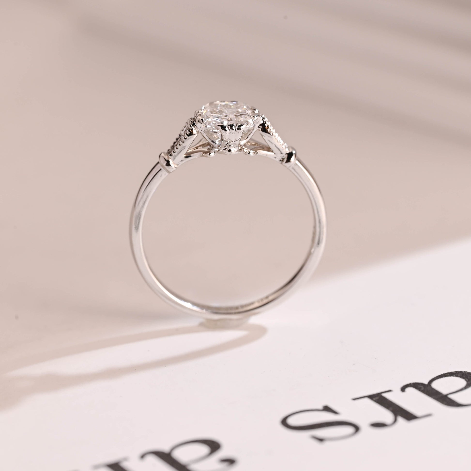 2 CT Emerald Pave Moissanite Engagement Ring