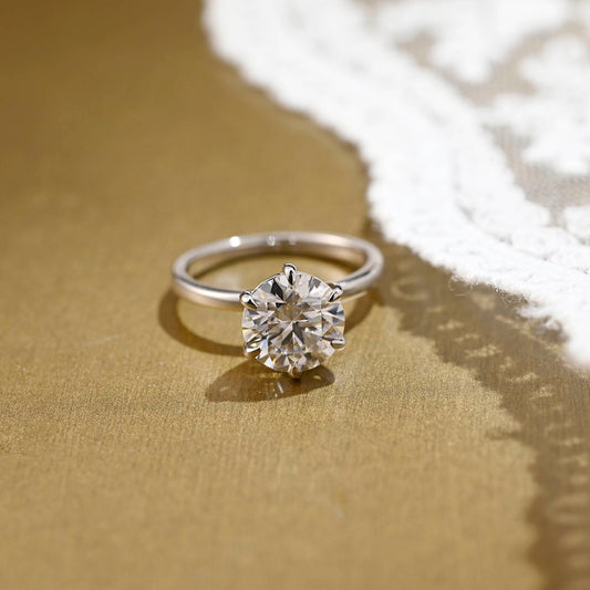2 CT Emerald Pave Moissanite Engagement Ring