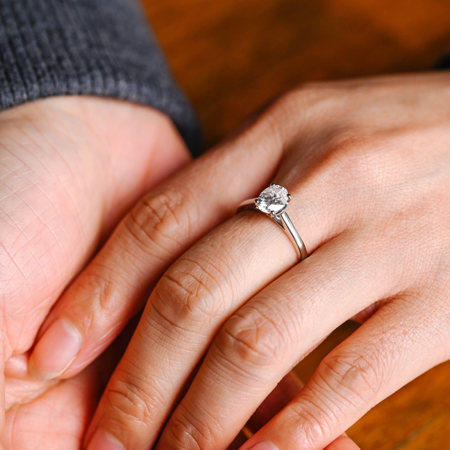 2 CT Emerald Pave Moissanite Engagement Ring