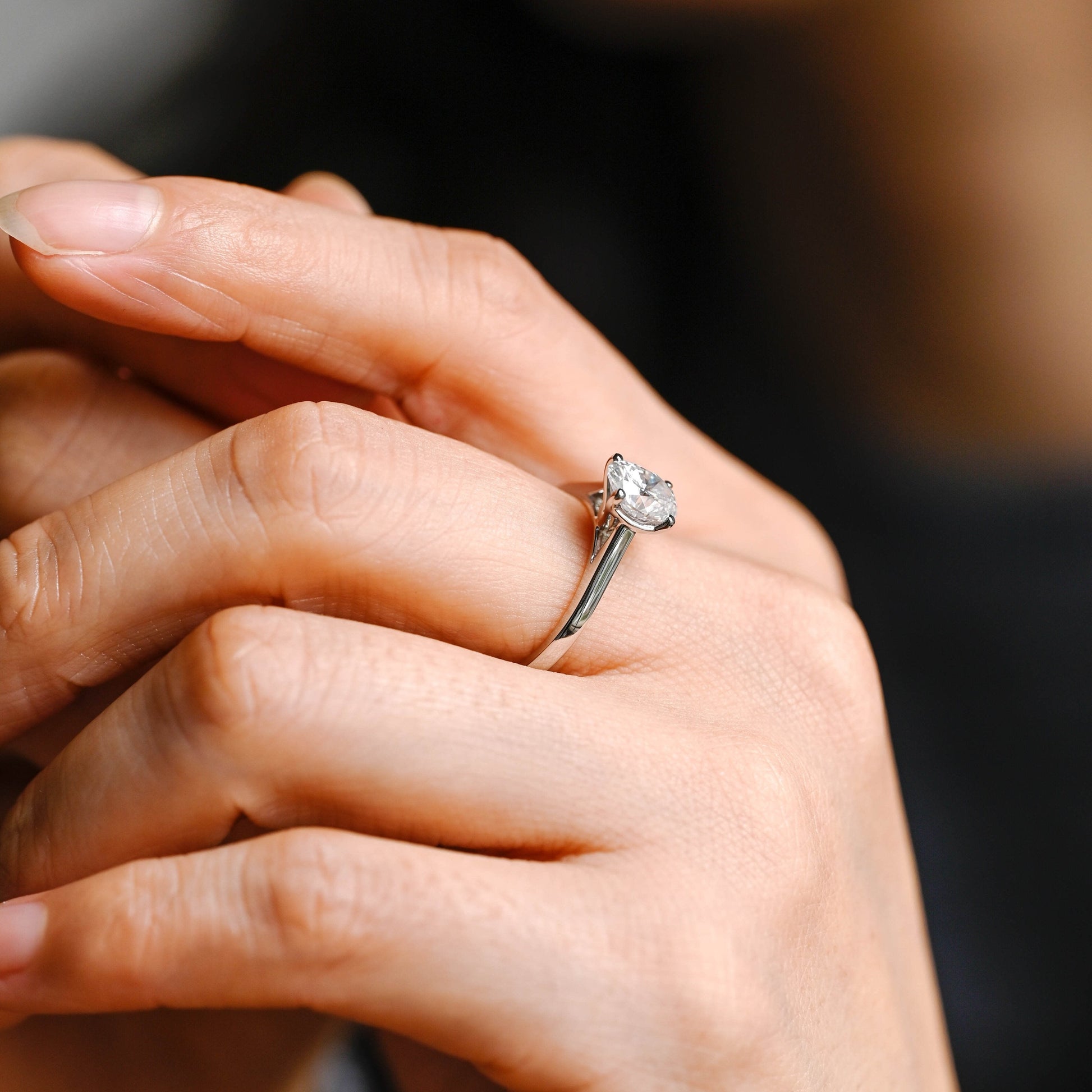 2 CT Emerald Pave Moissanite Engagement Ring