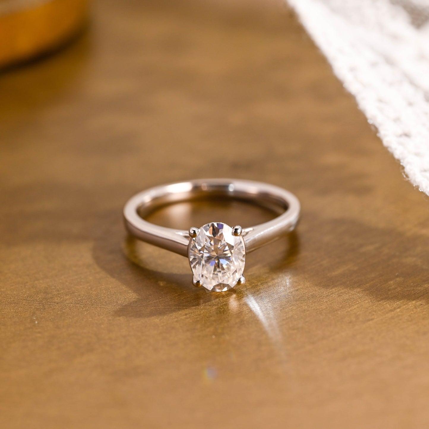 2 CT Emerald Pave Moissanite Engagement Ring