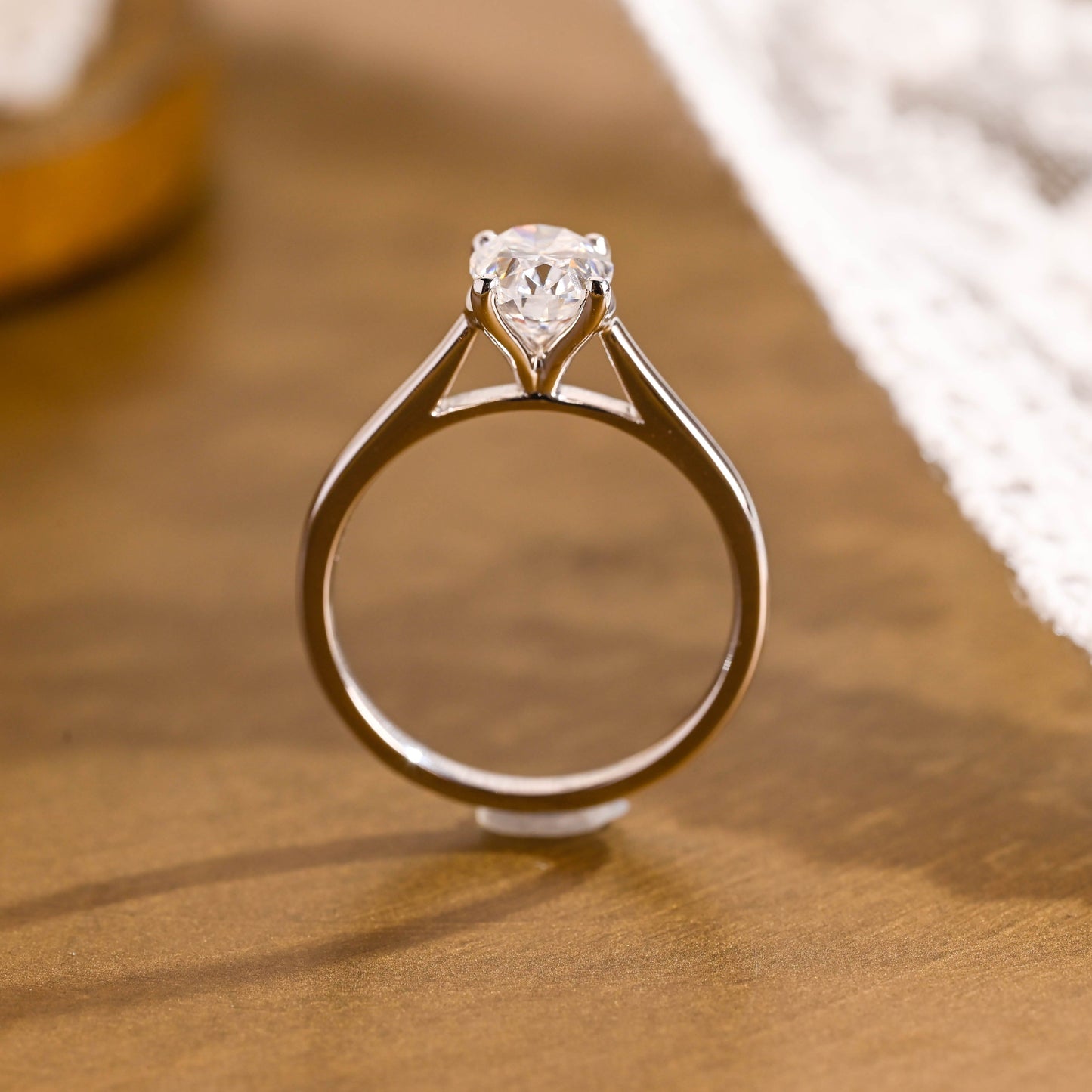 2 CT Emerald Pave Moissanite Engagement Ring