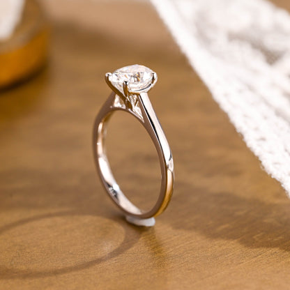 2 CT Emerald Pave Moissanite Engagement Ring