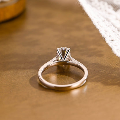 2 CT Emerald Pave Moissanite Engagement Ring