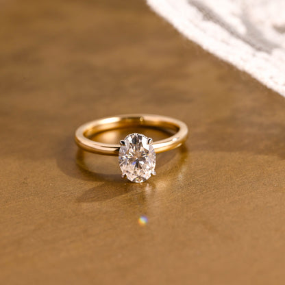 2 CT Emerald Pave Moissanite Engagement Ring
