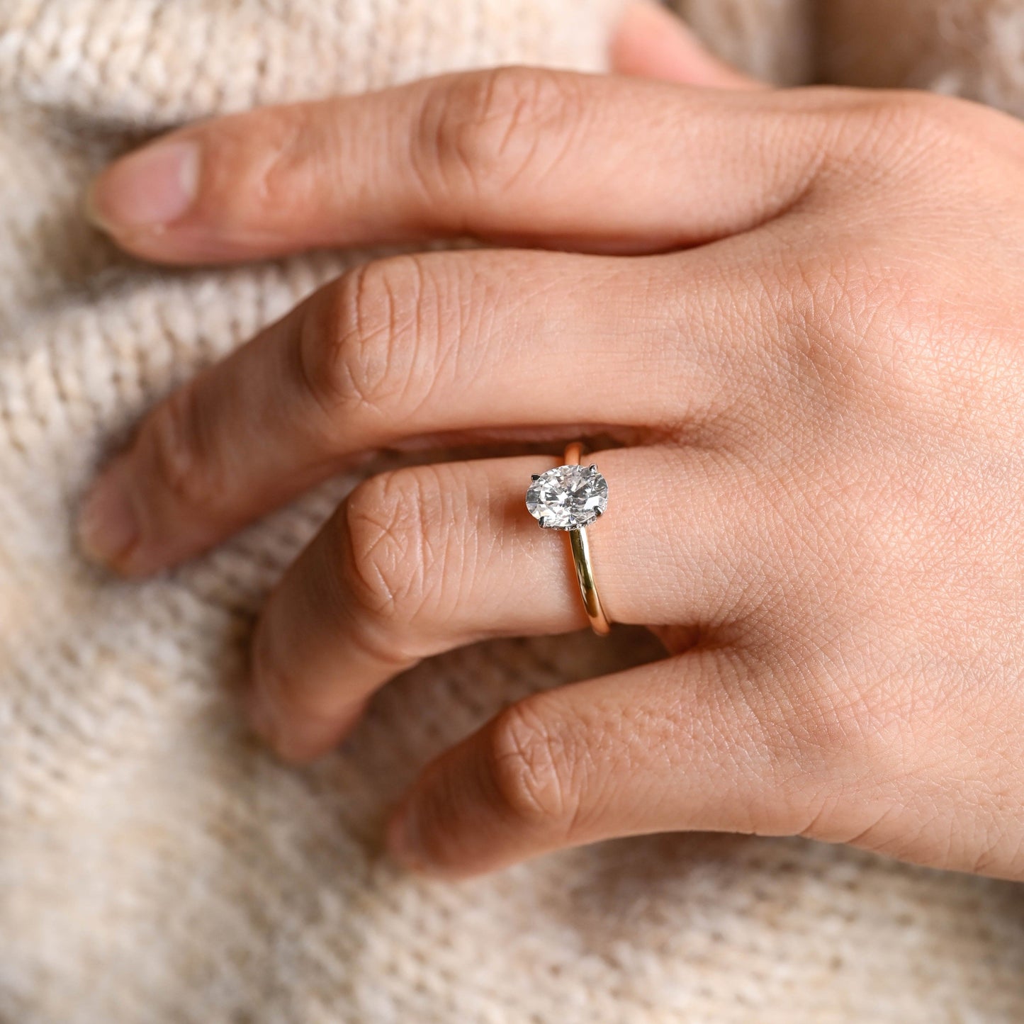 2 CT Emerald Pave Moissanite Engagement Ring