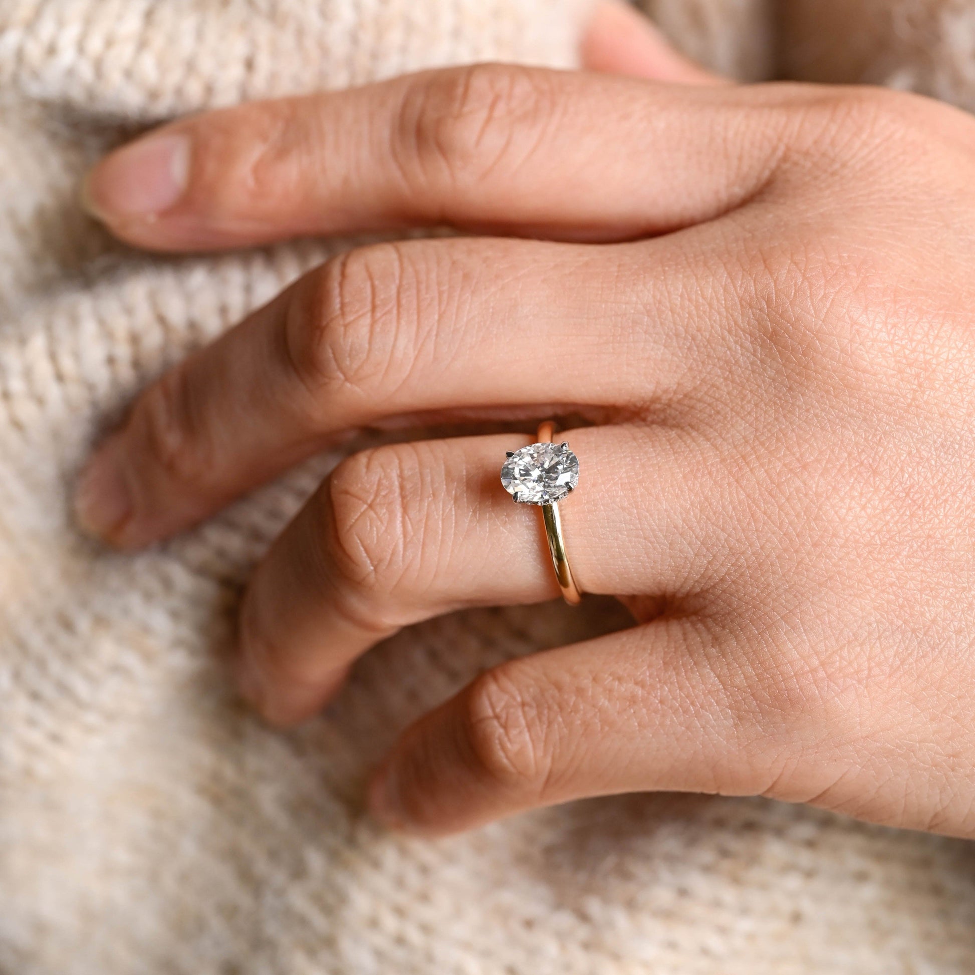 2 CT Emerald Pave Moissanite Engagement Ring