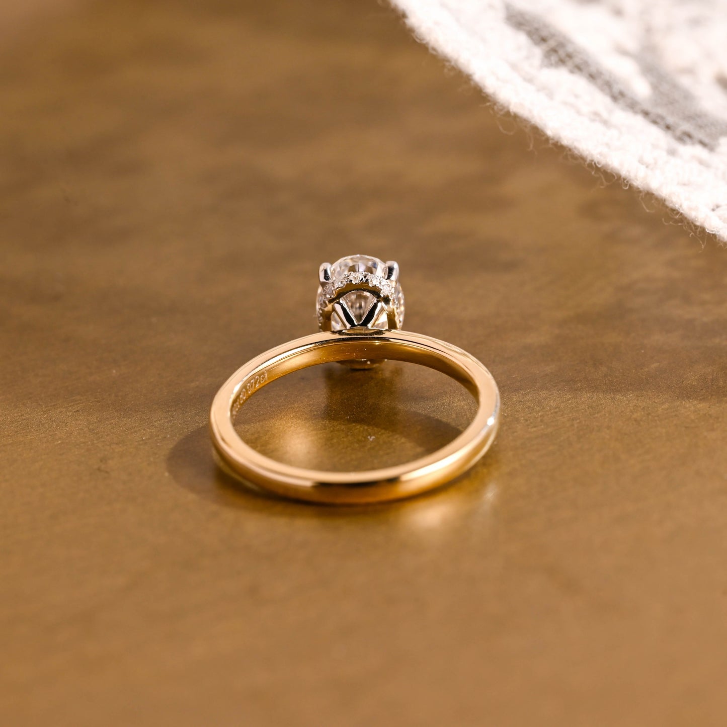 2 CT Emerald Pave Moissanite Engagement Ring