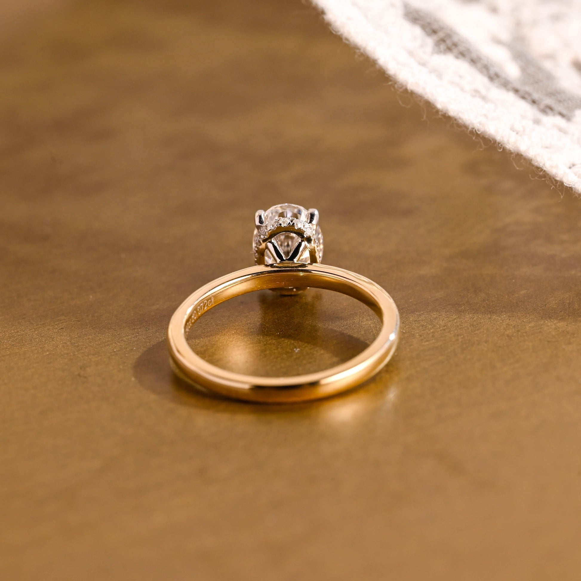 2 CT Emerald Pave Moissanite Engagement Ring