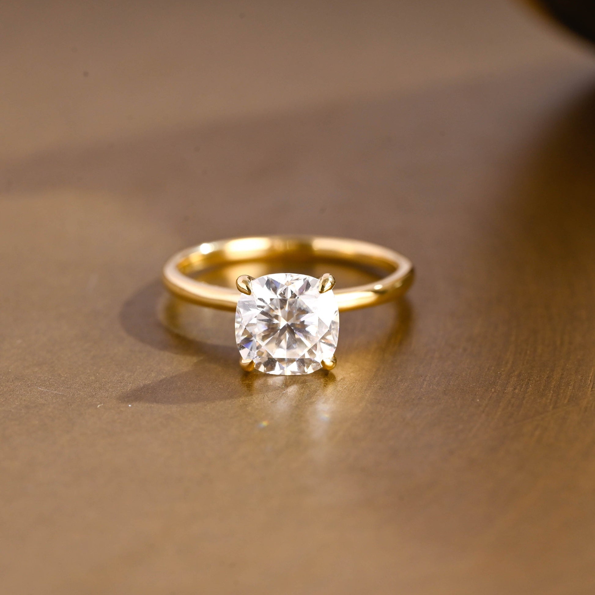 2 CT Emerald Pave Moissanite Engagement Ring