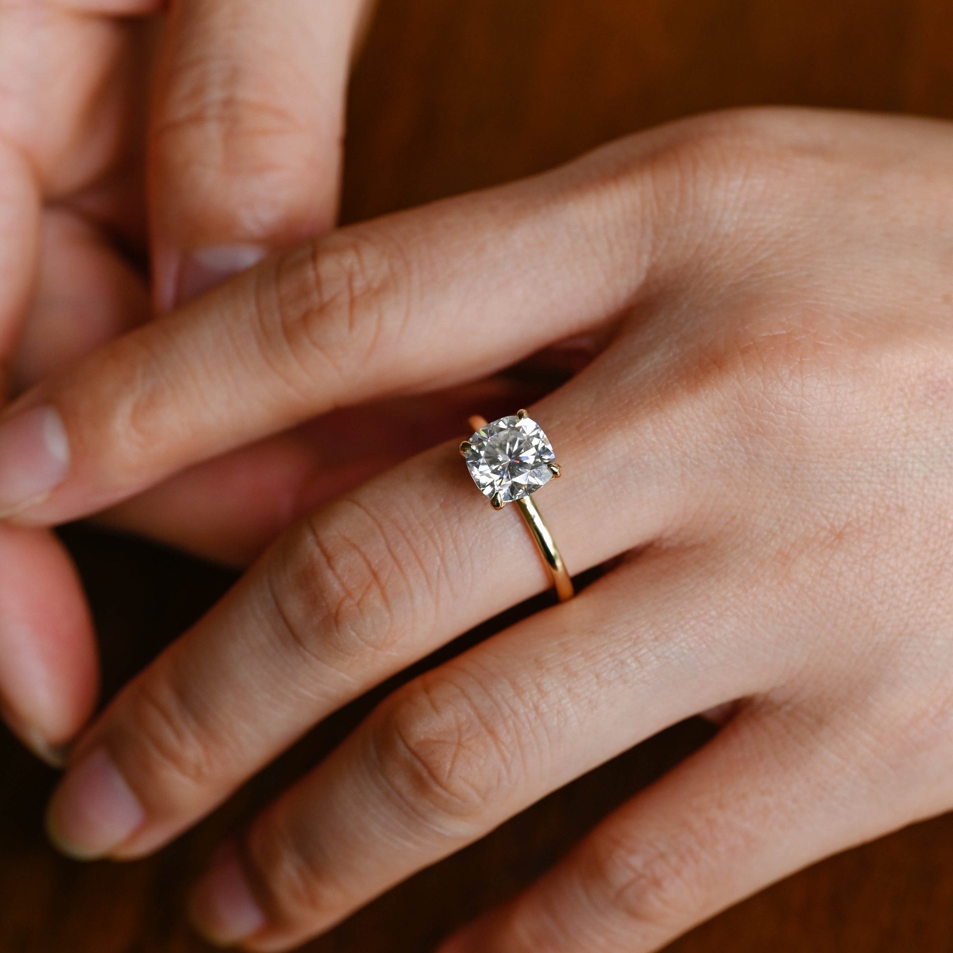 2 CT Emerald Pave Moissanite Engagement Ring
