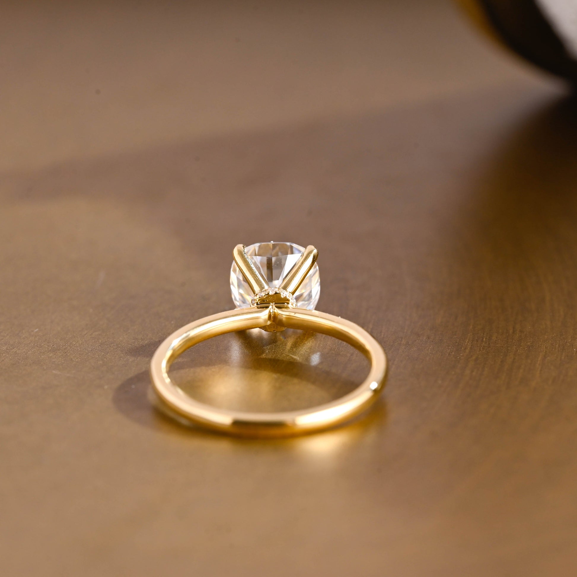 2 CT Emerald Pave Moissanite Engagement Ring