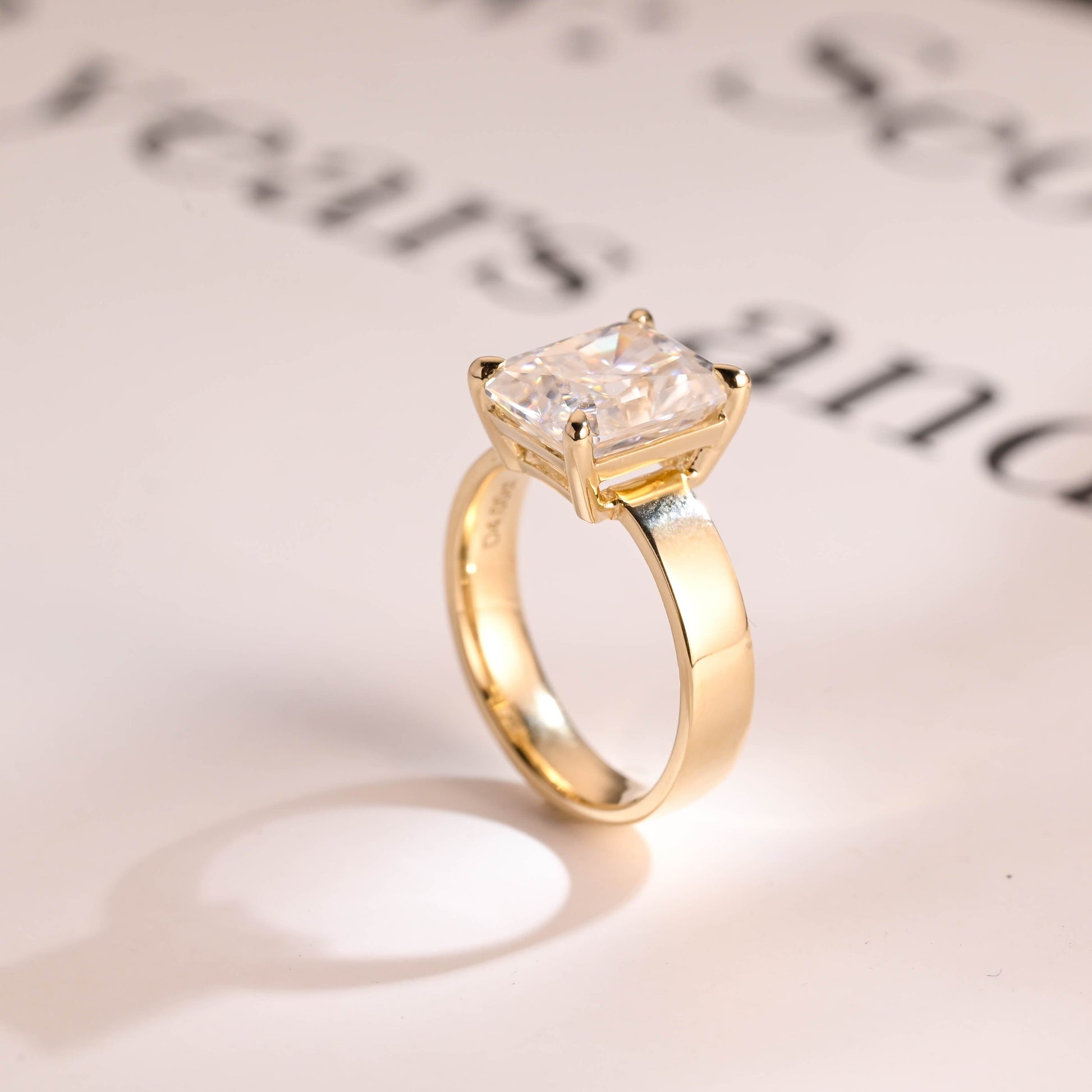 2 CT Emerald Pave Moissanite Engagement Ring