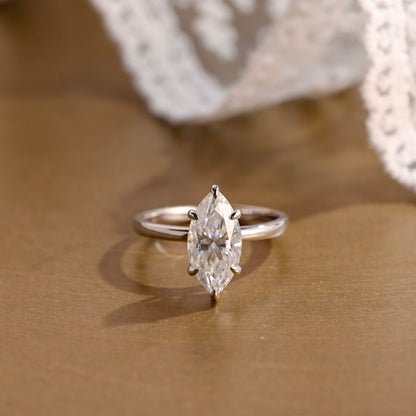 2 CT Emerald Pave Moissanite Engagement Ring