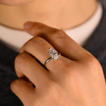 2 CT Emerald Pave Moissanite Engagement Ring