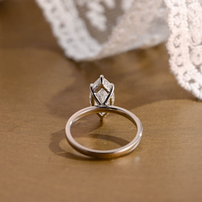 2 CT Emerald Pave Moissanite Engagement Ring