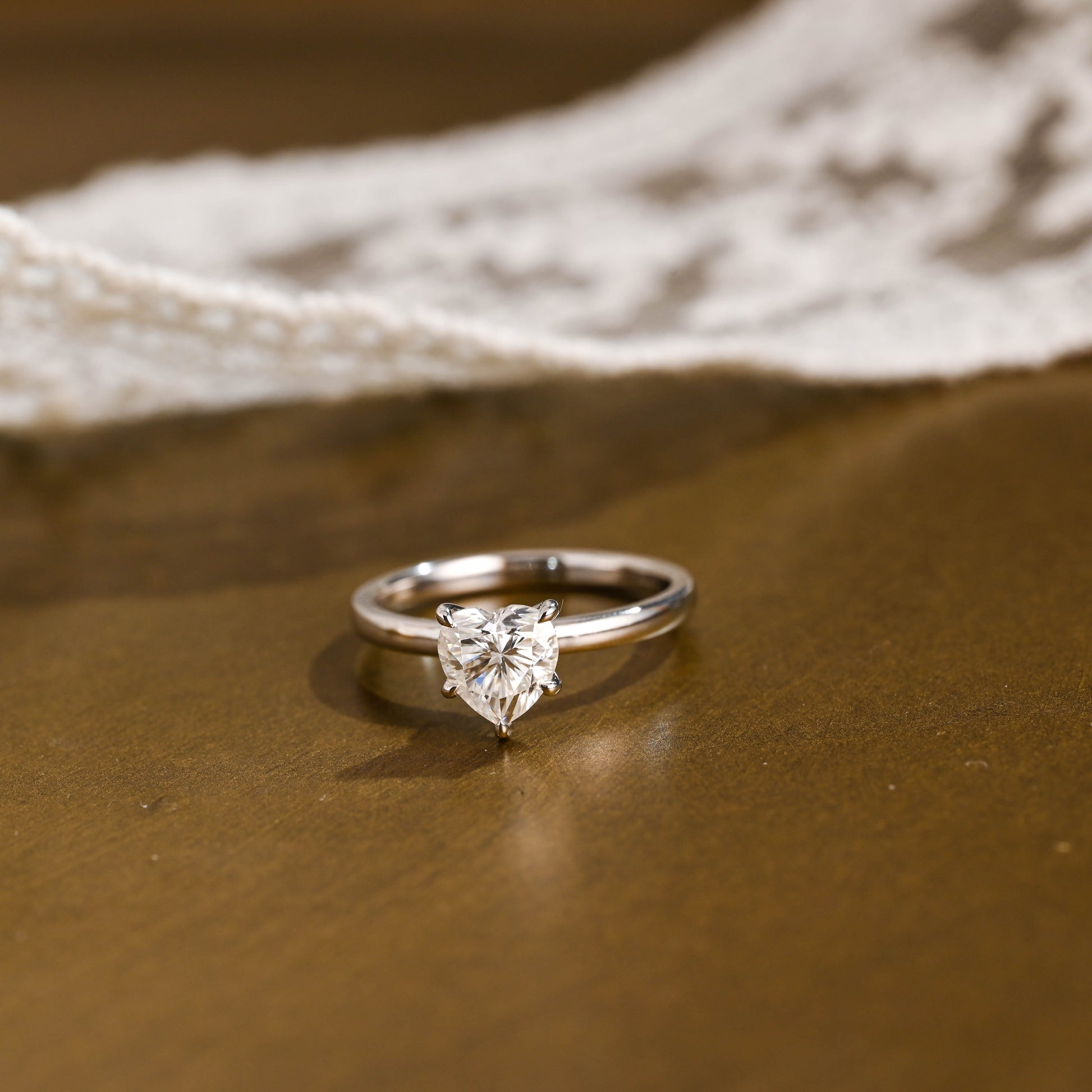 2 CT Emerald Pave Moissanite Engagement Ring