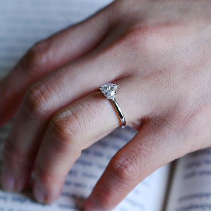 2 CT Emerald Pave Moissanite Engagement Ring