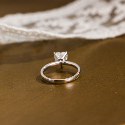 2 CT Emerald Pave Moissanite Engagement Ring