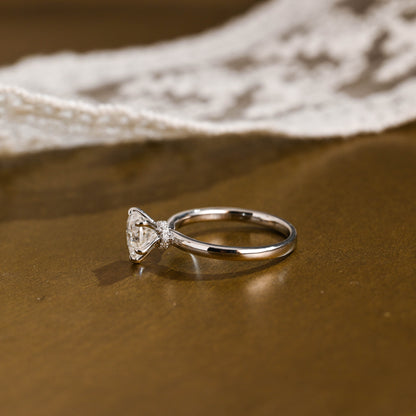 2 CT Emerald Pave Moissanite Engagement Ring