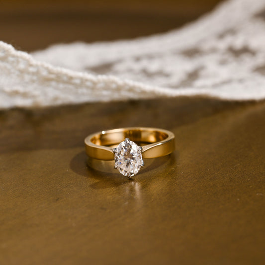2 CT Emerald Pave Moissanite Engagement Ring