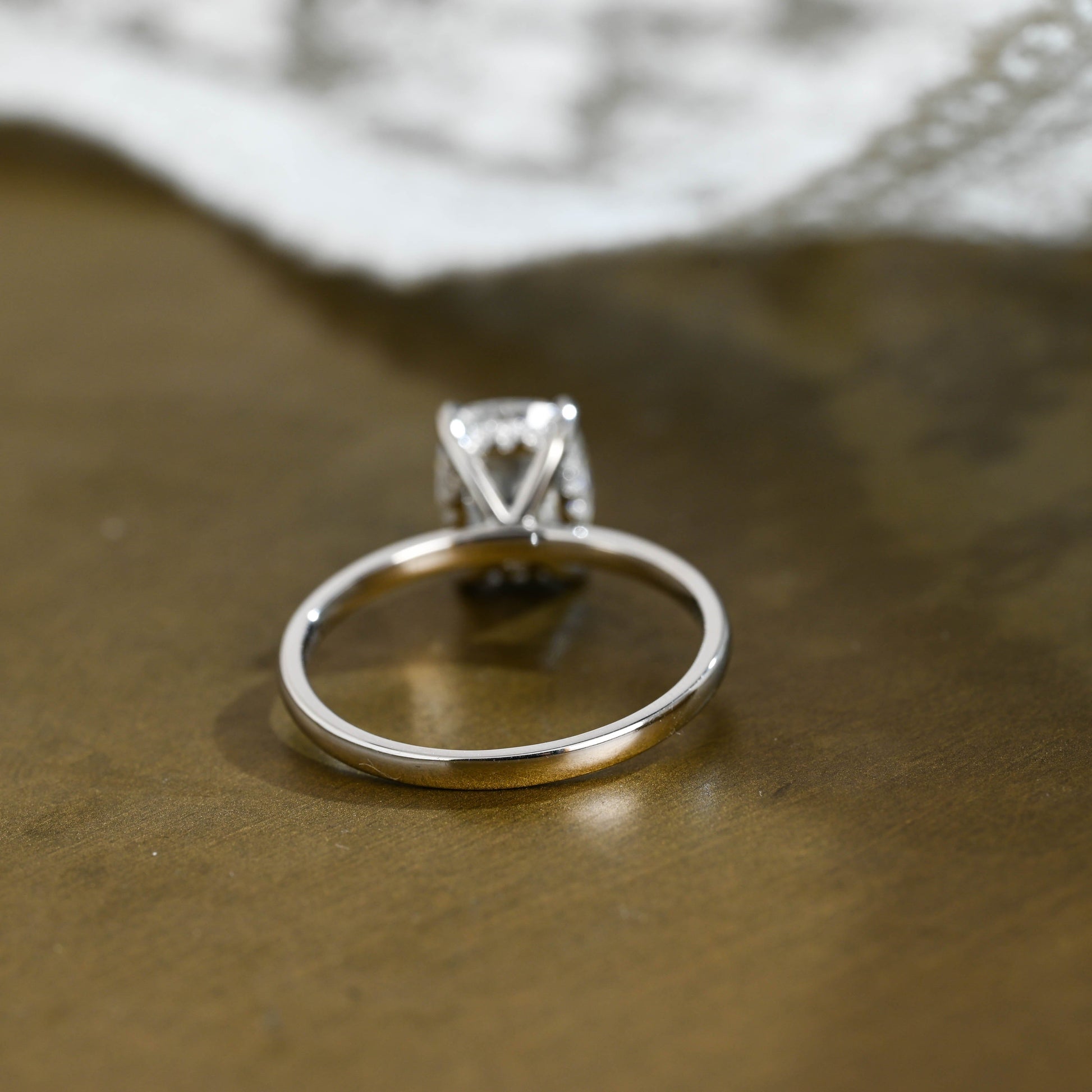 2 CT Emerald Pave Moissanite Engagement Ring