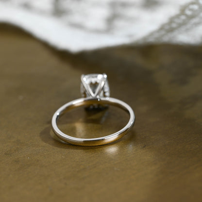 2 CT Emerald Pave Moissanite Engagement Ring