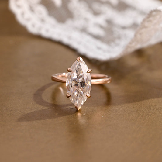 2 CT Emerald Pave Moissanite Engagement Ring