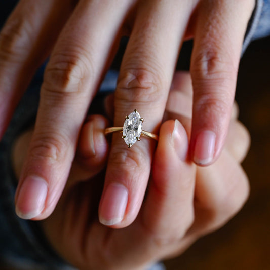 2 CT Emerald Pave Moissanite Engagement Ring