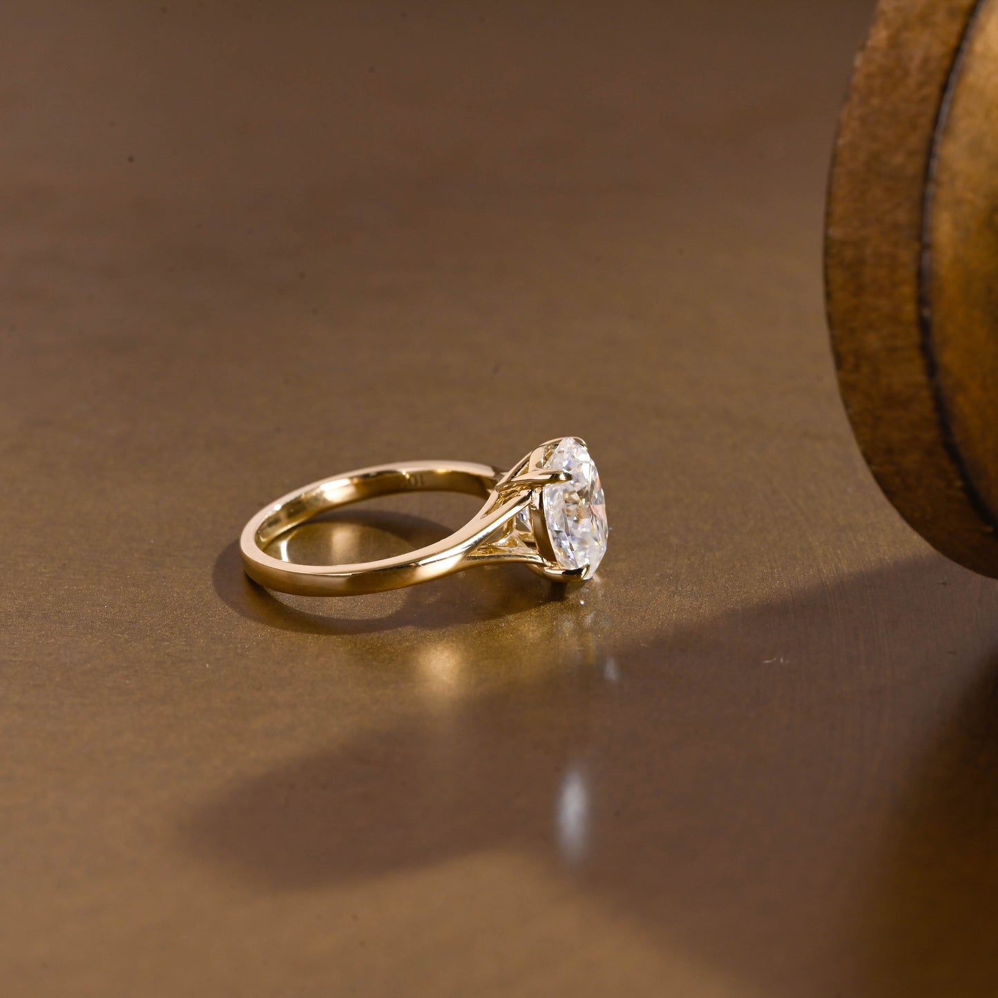 2 CT Emerald Pave Moissanite Engagement Ring