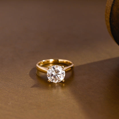2 CT Emerald Pave Moissanite Engagement Ring