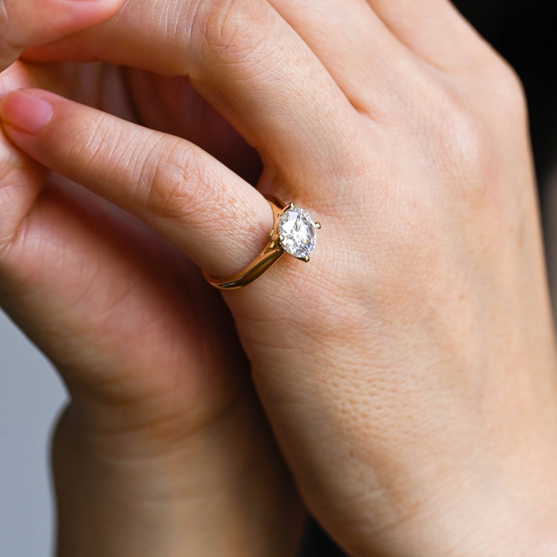 2 CT Emerald Pave Moissanite Engagement Ring