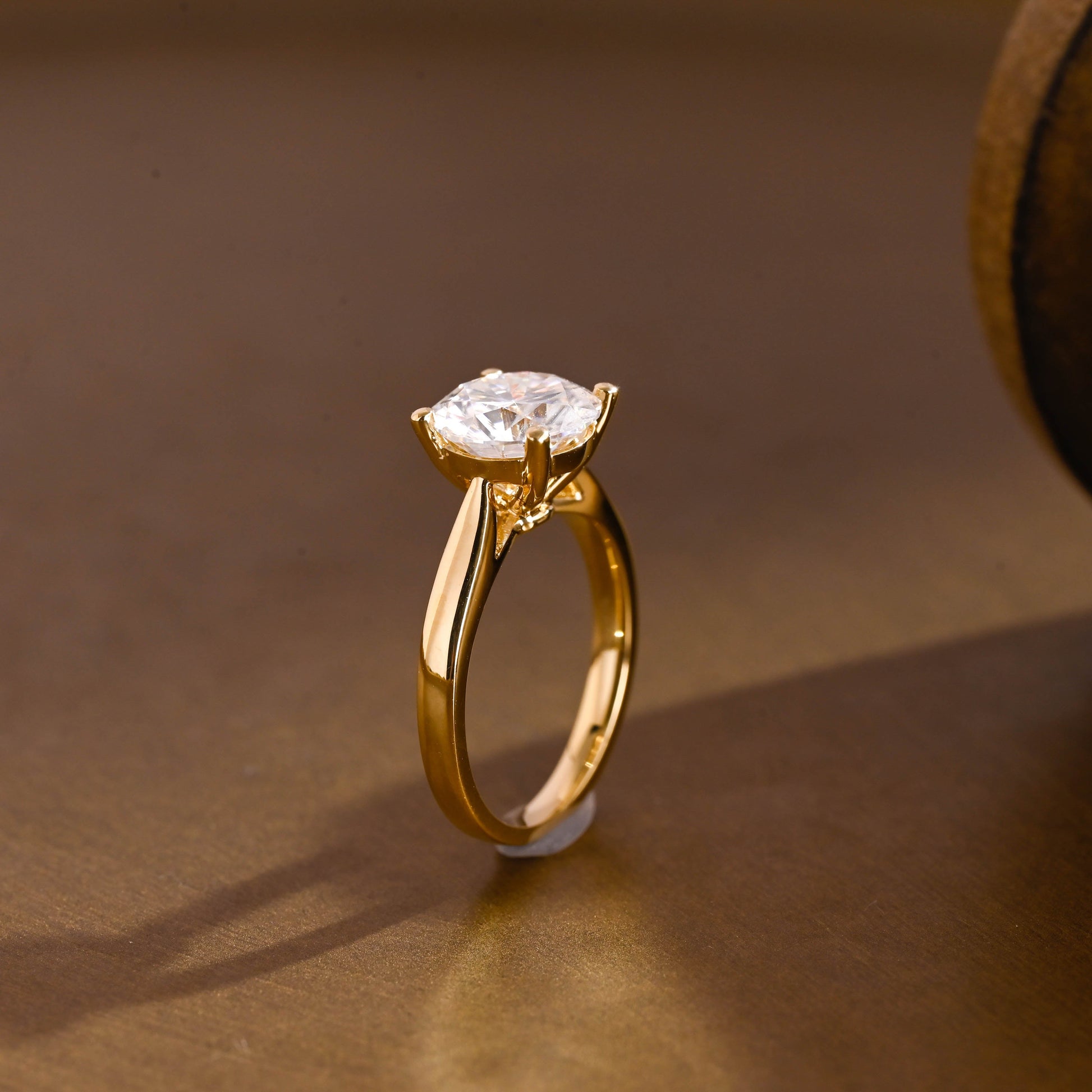 2 CT Emerald Pave Moissanite Engagement Ring