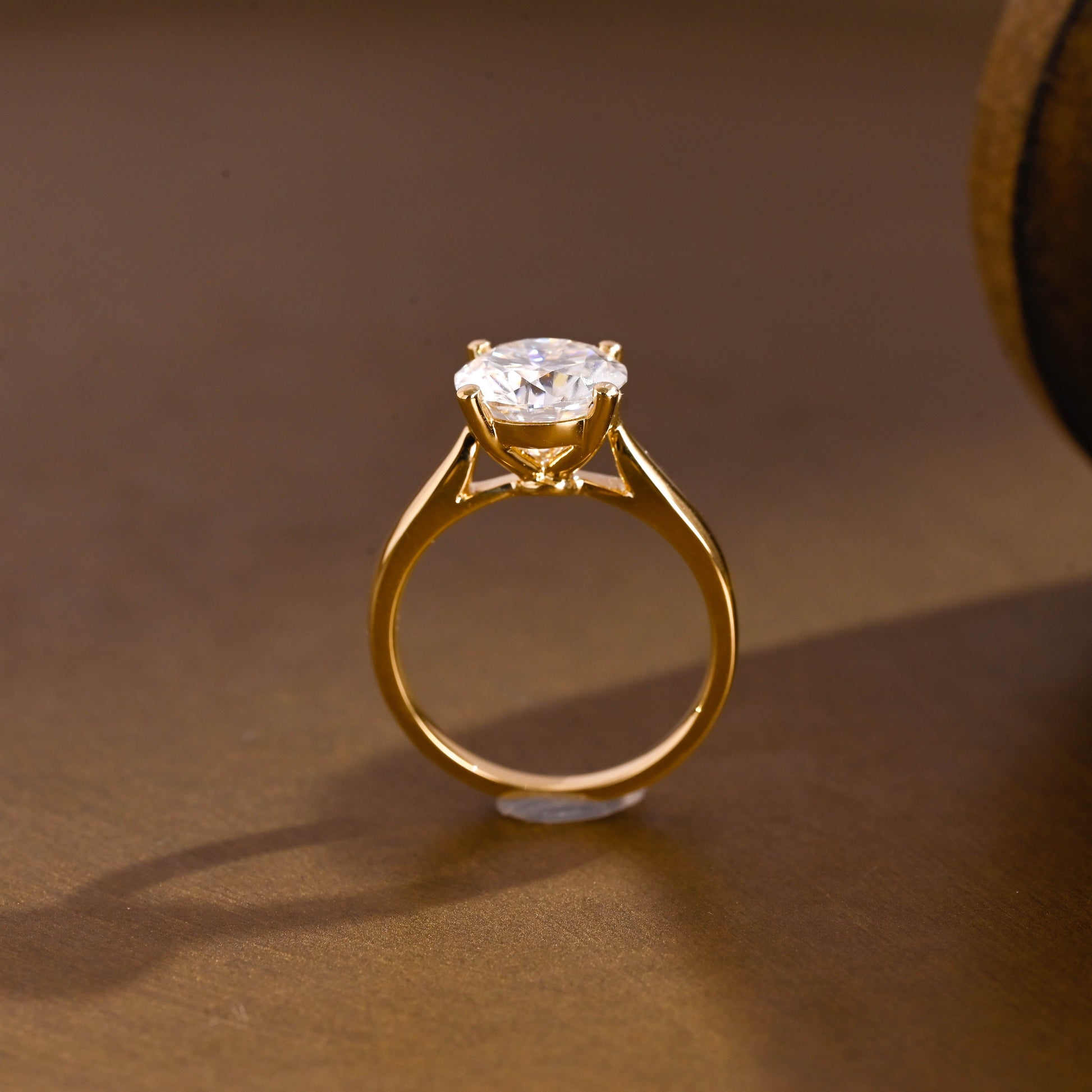 2 CT Emerald Pave Moissanite Engagement Ring