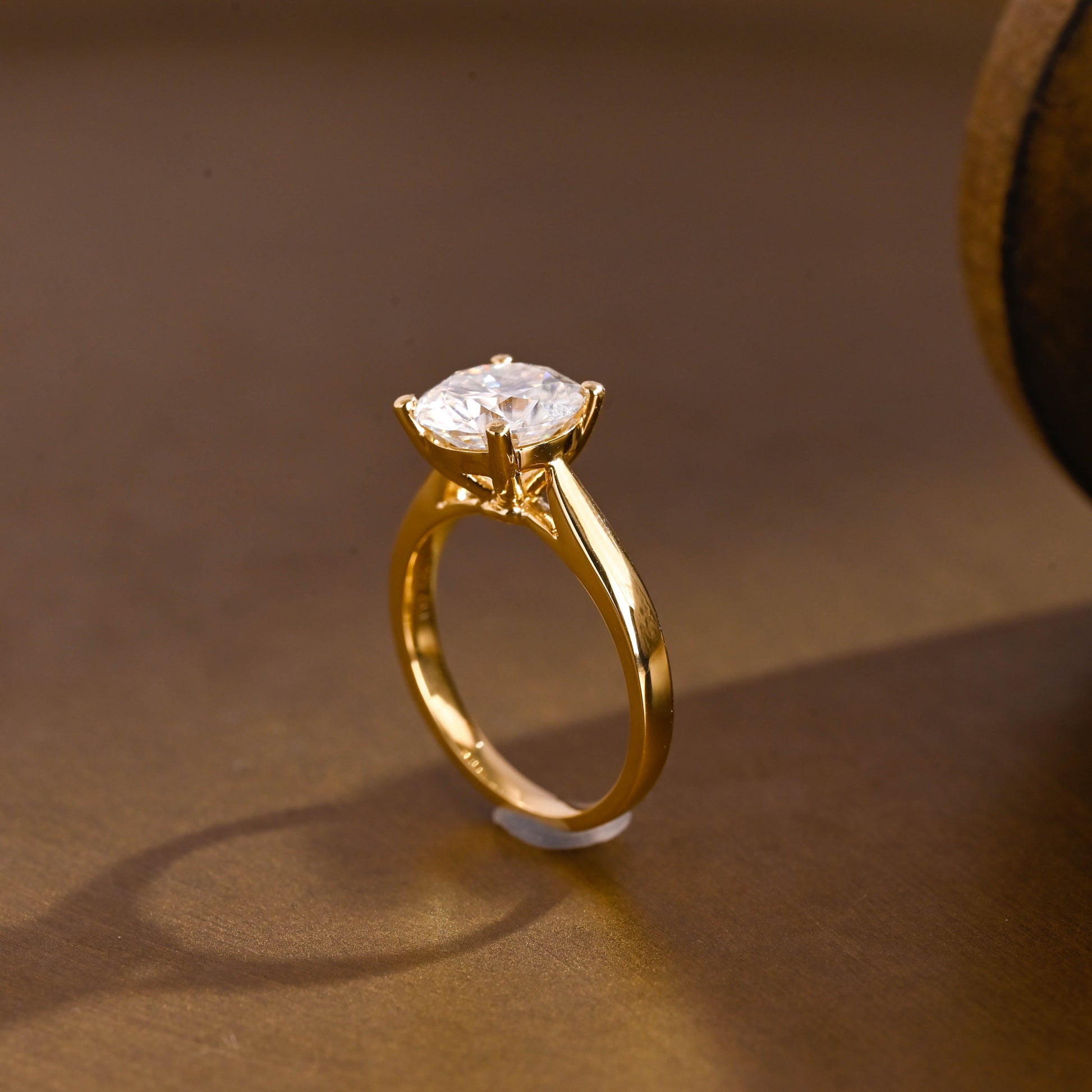 2 CT Emerald Pave Moissanite Engagement Ring
