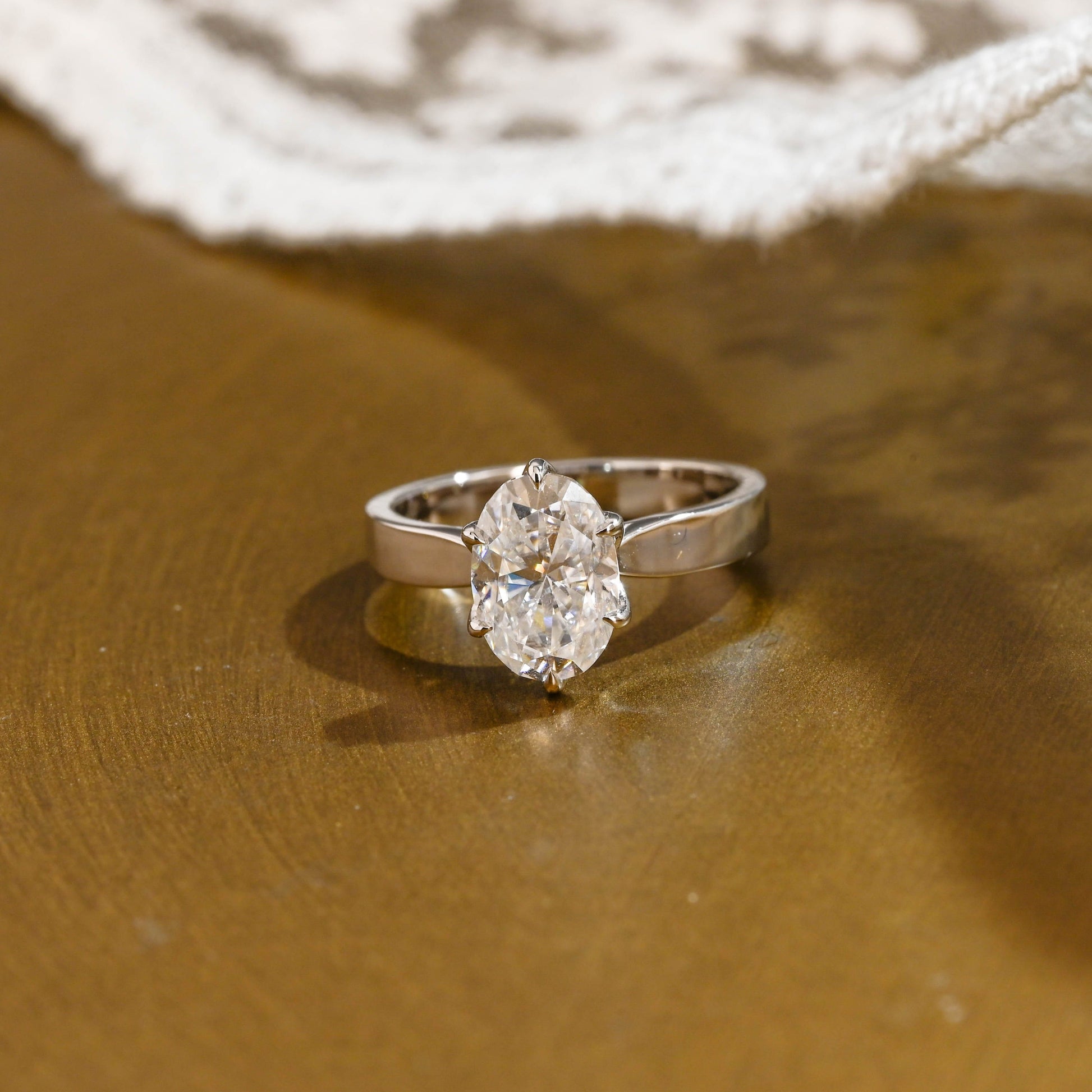 2 CT Emerald Pave Moissanite Engagement Ring