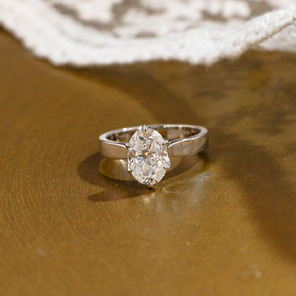 2 CT Emerald Pave Moissanite Engagement Ring