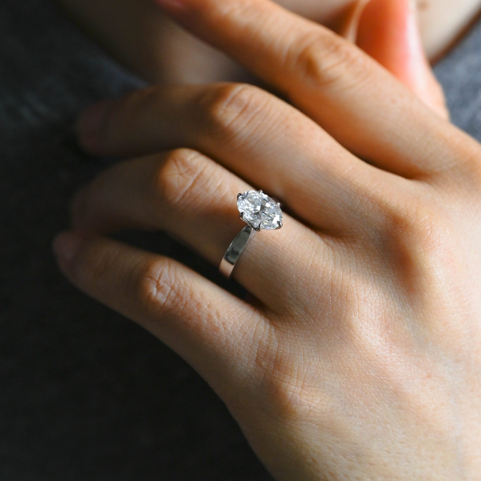 2 CT Emerald Pave Moissanite Engagement Ring